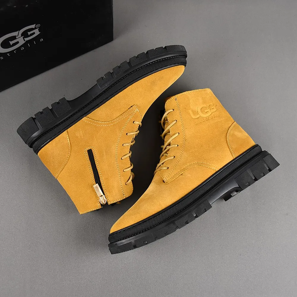 PP520🛜🛜🛜【ugg】The upper is made of waterproof nubuck, real wool lining, and non-slip rubber sole. Warm and comfortable, a must-have in winter! Men's size 38-44 (custom-made size 45 is non-refundable).